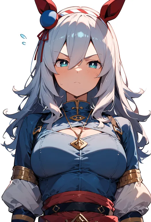 masterpiece, best quality, score_7, safe, tamamo cross (fast as lightning) (umamusume), umamusume, solo, upper body… — by k3scat, made with ComfyUI