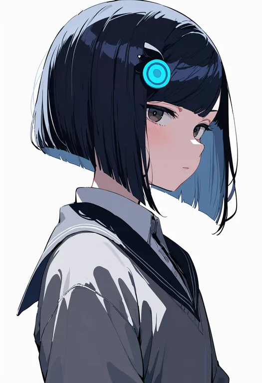 masterpiece, best quality, score_7, safe, yumeno himiko, solo, upper body, simple background — by k3scat, made with ComfyUI