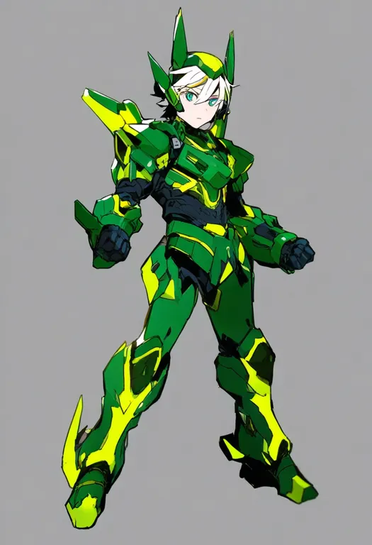 masterpiece, best quality, general, to be hero x, solo, simple background — by k3scat, made with ComfyUI