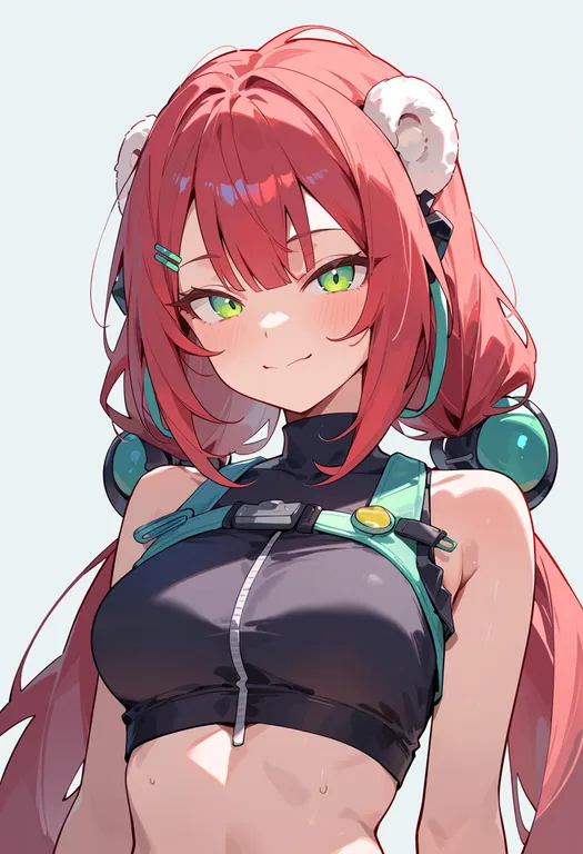 masterpiece, best quality, score_7, safe, ukinami yuzuha (tanuki in broad daylight), solo, upper body, simple background — by k3scat, made with ComfyUI