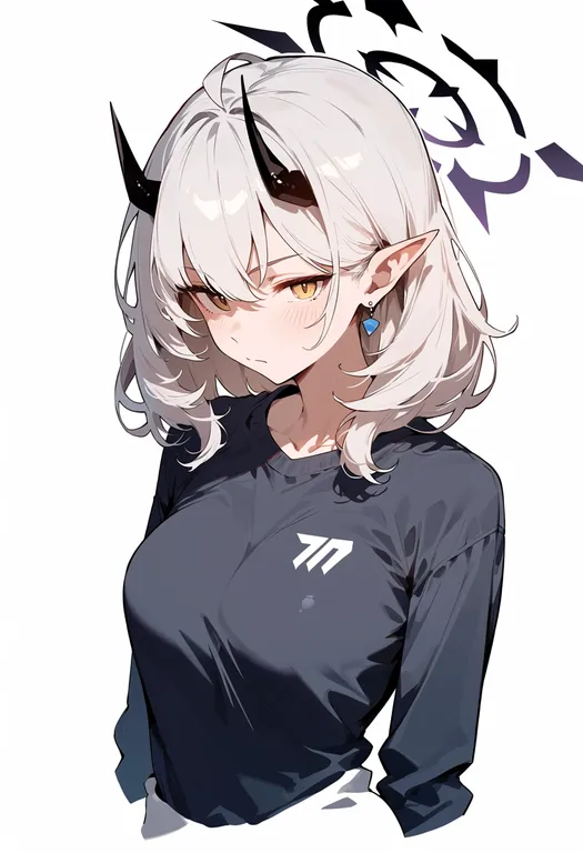 masterpiece, best quality, score_7, safe, sena (blue archive), blue archive, solo, upper body, simple background — by k3scat, made with ComfyUI