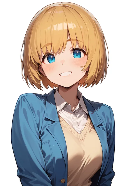 masterpiece, best quality, score_7, safe, armin arlert, solo, upper body, simple background — by k3scat, made with ComfyUI