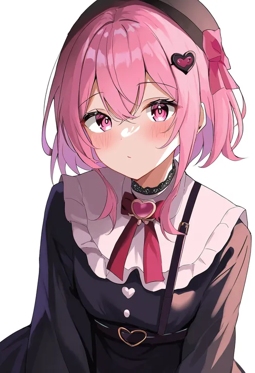 masterpiece, best quality, newest, absurdres, highres, safe, heart-shaped_ornament, 1girl, solo, simple_background — by k3scat, made with ComfyUI