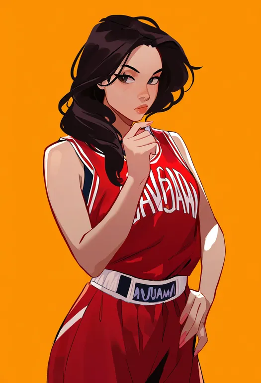 masterpiece, best quality, newest, absurdres, highres, safe, nba_jam, solo, full_body, simple_background — by k3scat, made with ComfyUI