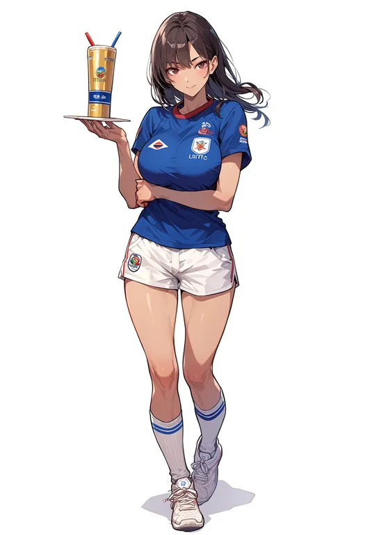 masterpiece, best quality, score_7, safe, 2011 afc asian cup, solo, full body, simple background — by k3scat, made with ComfyUI