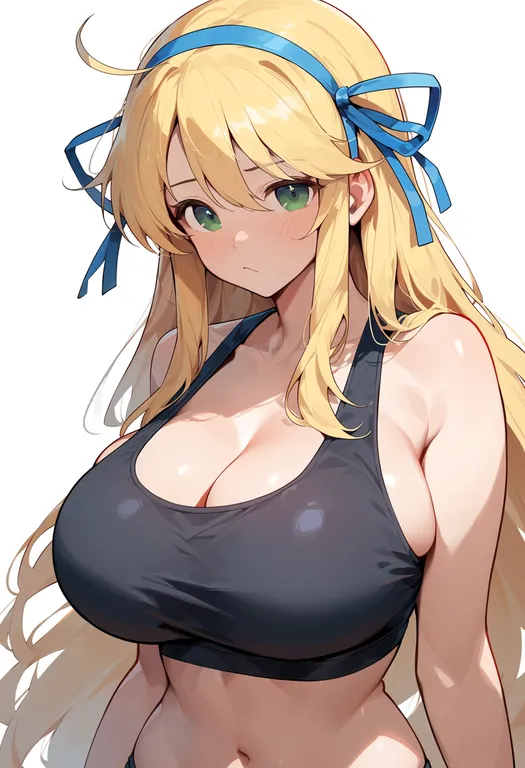 masterpiece, best quality, score_7, safe, katsuragi (senran kagura), senran kagura, solo, upper body, simple background — by k3scat, made with ComfyUI