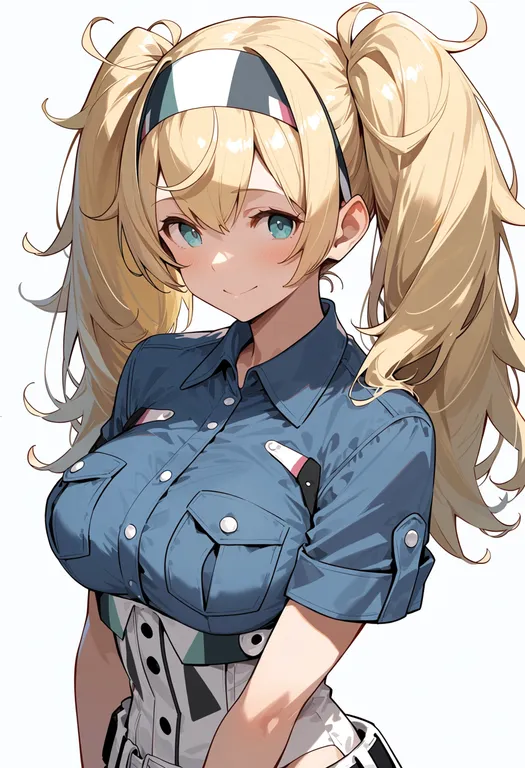 masterpiece, best quality, score_7, safe, gambier bay (kancolle), solo, upper body, simple background — by k3scat, made with ComfyUI