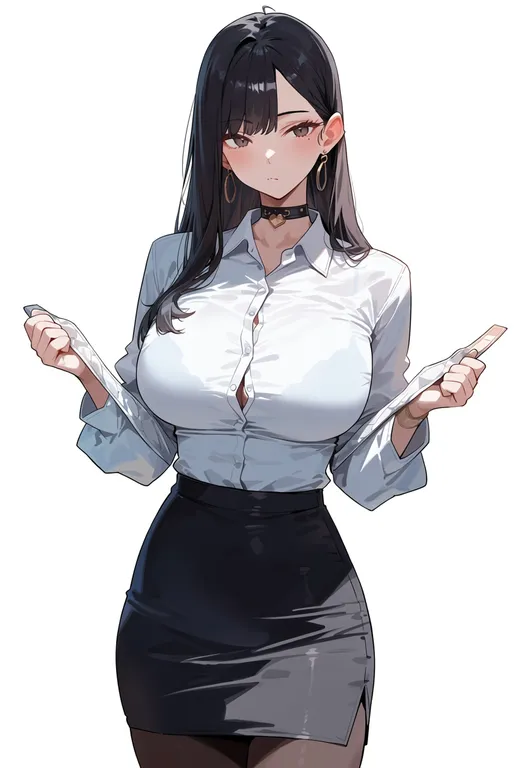 masterpiece, best quality, score_7, safe, unworn skirt, 1girl, solo, simple background — by k3scat, made with ComfyUI