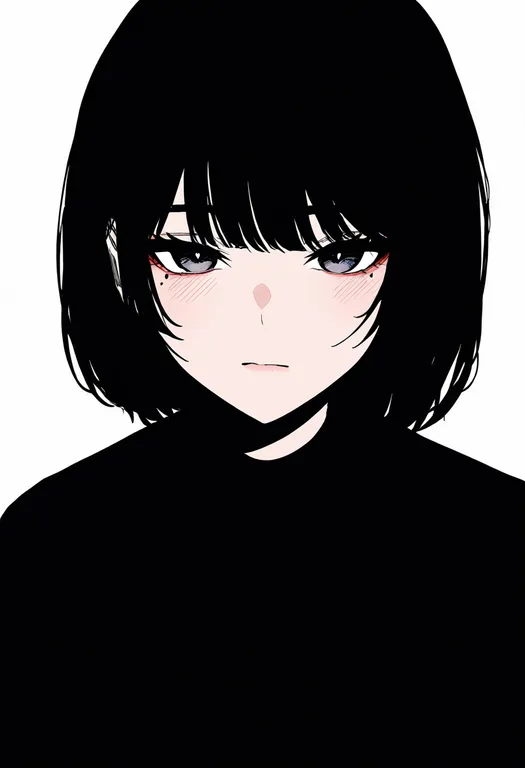 masterpiece, best quality, newest, absurdres, highres, safe, mole_under_eye, 1girl, solo, simple_background — by k3scat, made with ComfyUI