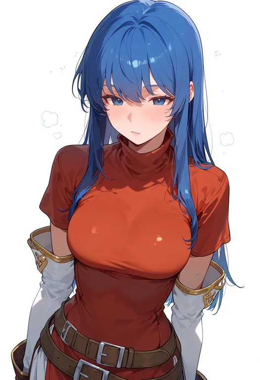 masterpiece, best quality, score_7, safe, caeda (fire emblem), fire emblem, solo, upper body, simple background — by k3scat, made with ComfyUI