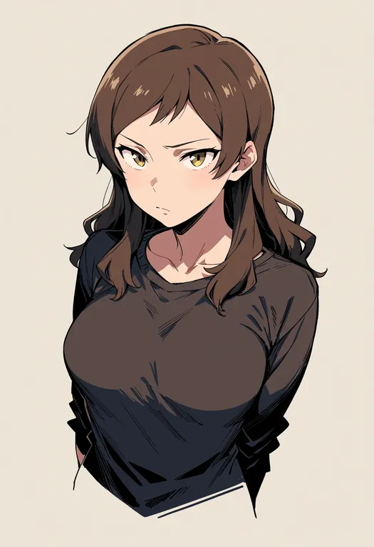 masterpiece, best quality, score_7, safe, kitazawa shiho, solo, upper body, simple background — by k3scat, made with ComfyUI