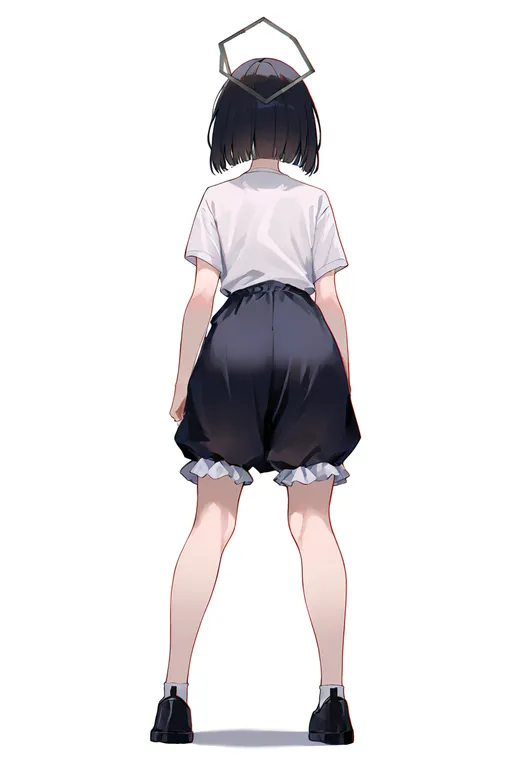 masterpiece, best quality, newest, absurdres, highres, safe, white_bloomers, 1girl, solo, simple_background — by k3scat, made with ComfyUI