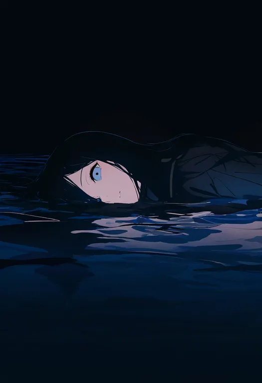 masterpiece, best quality, newest, absurdres, highres, safe, lying_on_water, 1girl, solo, simple_background — by k3scat, made with ComfyUI