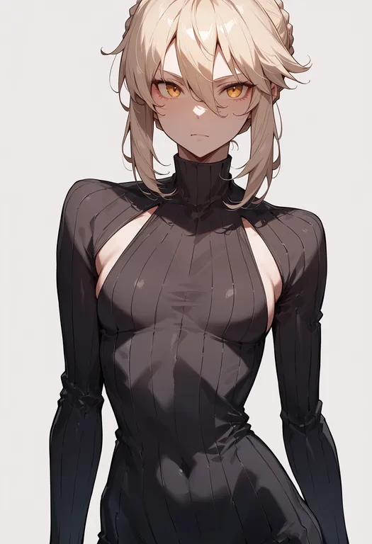 masterpiece, best quality, score_7, safe, artoria pendragon (lancer alter) (fate), solo, upper body, simple background — by k3scat, made with ComfyUI