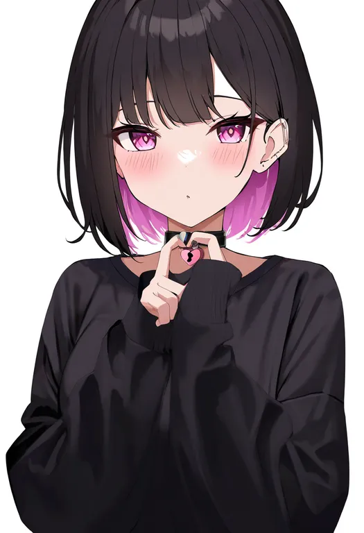 masterpiece, best quality, newest, absurdres, highres, safe, heart-shaped_lock, 1girl, solo, simple_background — by k3scat, made with ComfyUI