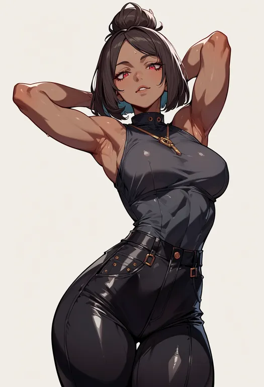 masterpiece, best quality, score_7, safe, guilty gear strive, solo, simple background — by k3scat, made with ComfyUI