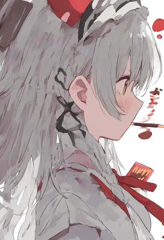 masterpiece, best quality, general, pocky kiss, 1girl, solo, simple background — by k3scat, made with ComfyUI