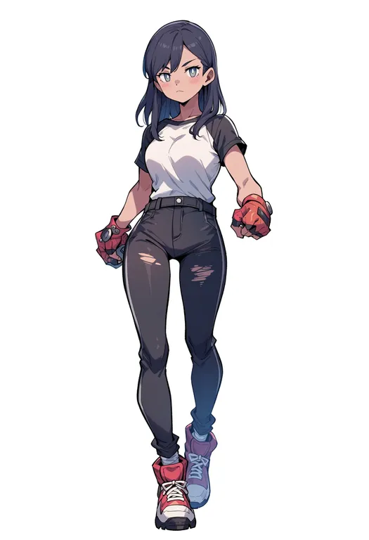 masterpiece, best quality, score_7, safe, digimon world, solo, simple background — by k3scat, made with ComfyUI