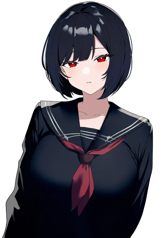 masterpiece, best quality, newest, absurdres, highres, safe, shin_megami_tensei:_if..., solo, simple_background — by k3scat, made with ComfyUI
