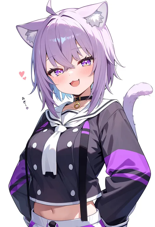 masterpiece, best quality, score_7, safe, onigirya (nekomata okayu), solo, upper body, simple background — by k3scat, made with ComfyUI
