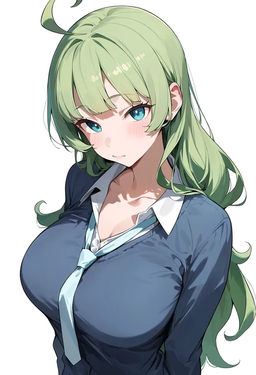 masterpiece, best quality, score_7, safe, shimabara elena, solo, upper body, simple background — by k3scat, made with ComfyUI