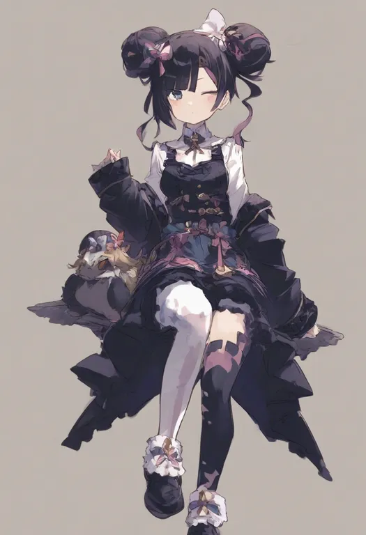 masterpiece, best quality, general, single leg pantyhose, 1girl, solo, simple background — by k3scat, made with ComfyUI