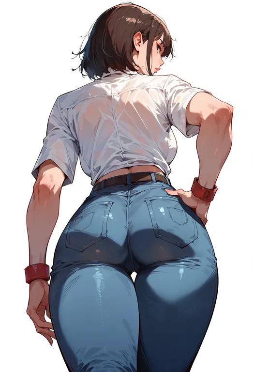 masterpiece, best quality, score_7, safe, tekken 2, solo, simple background — by k3scat, made with ComfyUI