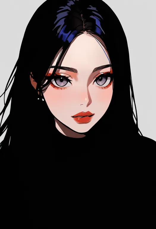 masterpiece, best quality, newest, absurdres, highres, safe, thick_lips, 1girl, solo, simple_background — by k3scat, made with ComfyUI