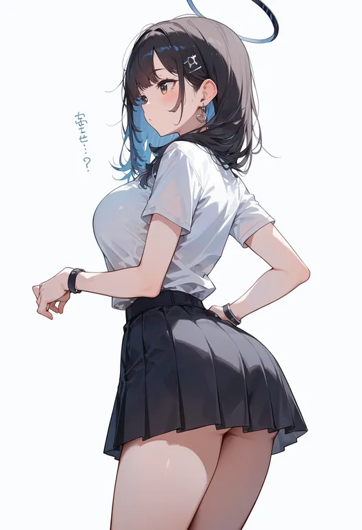masterpiece, best quality, score_7, safe, natsukami, solo, simple background — by k3scat, made with ComfyUI