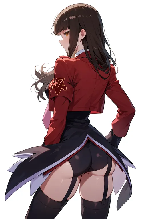 masterpiece, best quality, score_7, safe, umineko no naku koro ni, solo, simple background — by k3scat, made with ComfyUI