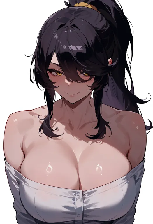 masterpiece, best quality, score_7, safe, sapphira nyx, solo, upper body, simple background — by k3scat, made with ComfyUI