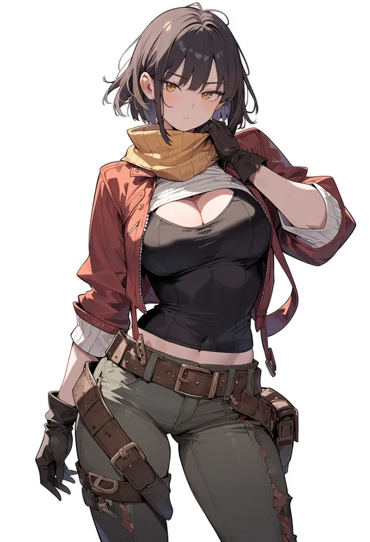 masterpiece, best quality, score_7, safe, wild arms 4, solo, simple background — by k3scat, made with ComfyUI