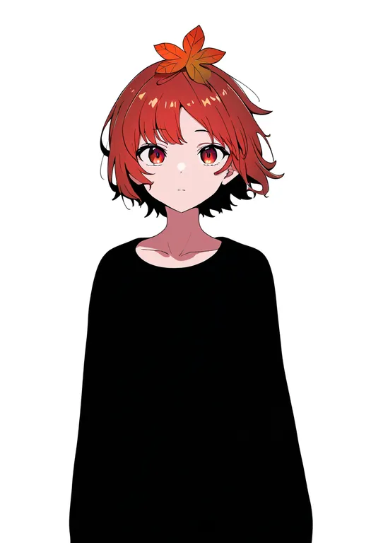 masterpiece, best quality, newest, absurdres, highres, safe, leaf_on_head, 1girl, solo, simple_background — by k3scat, made with ComfyUI