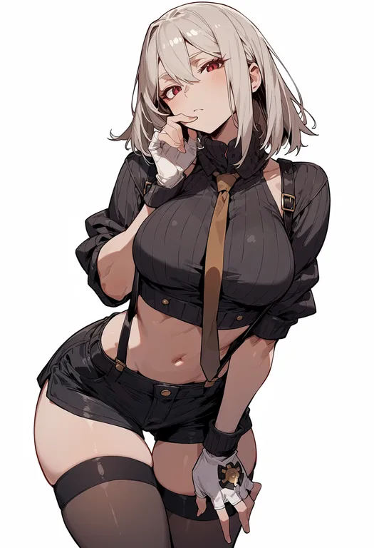 masterpiece, best quality, score_7, safe, guilty gear xrd, solo, simple background — by k3scat, made with ComfyUI