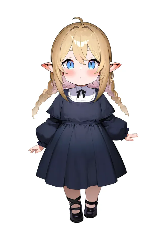 masterpiece, best quality, newest, absurdres, highres, safe, harvin, 1girl, solo, simple_background — by k3scat, made with ComfyUI