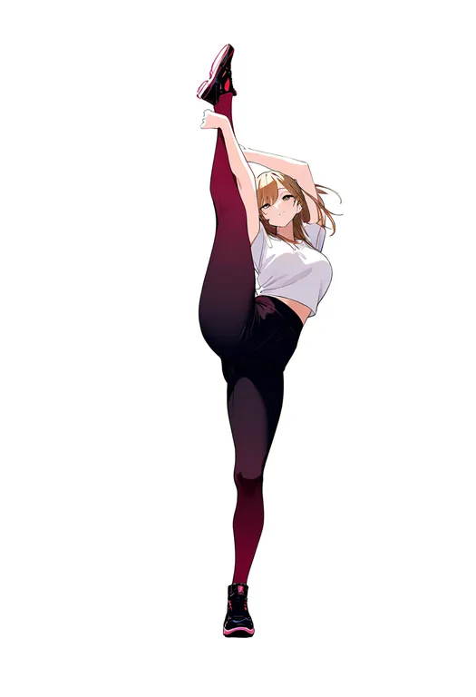 masterpiece, best quality, newest, absurdres, highres, safe, dynamic_pose, 1girl, solo, simple_background — by k3scat, made with ComfyUI