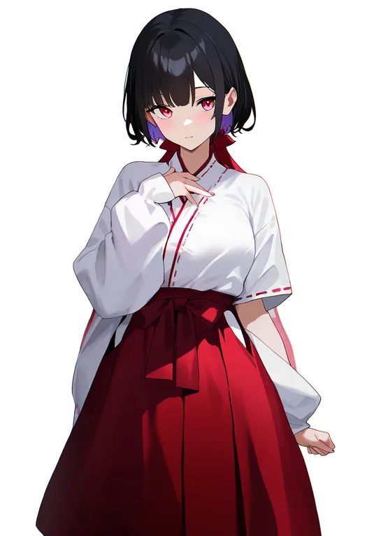 masterpiece, best quality, newest, absurdres, highres, safe, ribbon-trimmed_clothes, 1girl, solo, simple_background — by k3scat, made with ComfyUI