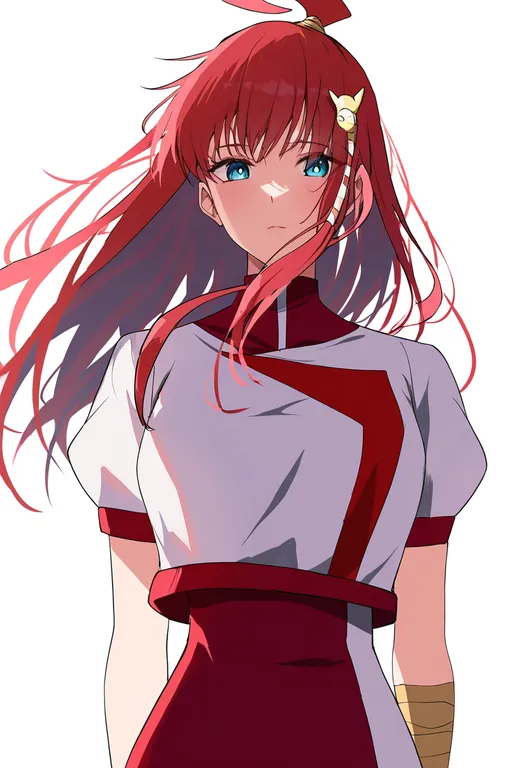 masterpiece, best quality, newest, absurdres, highres, safe, ace_wo_nerae!, solo, full_body, simple_background — by k3scat, made with ComfyUI