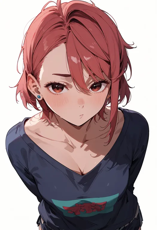 masterpiece, best quality, score_7, safe, shiratori aira (dandadan), dandadan, solo, upper body, simple background — by k3scat, made with ComfyUI