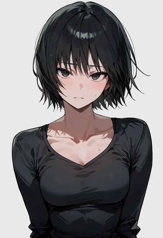 masterpiece, best quality, score_7, safe, nanasaki ai, solo, upper body, simple background — by k3scat, made with ComfyUI