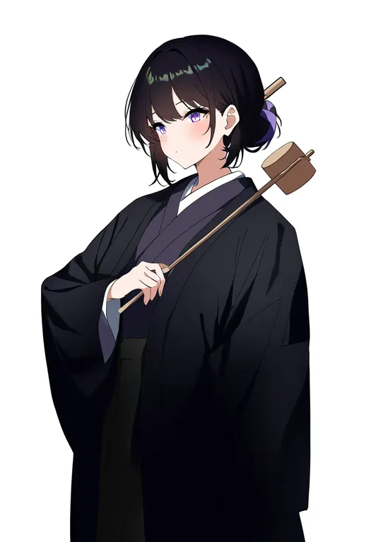 masterpiece, best quality, newest, absurdres, highres, safe, hishaku, 1girl, solo, simple_background — by k3scat, made with ComfyUI