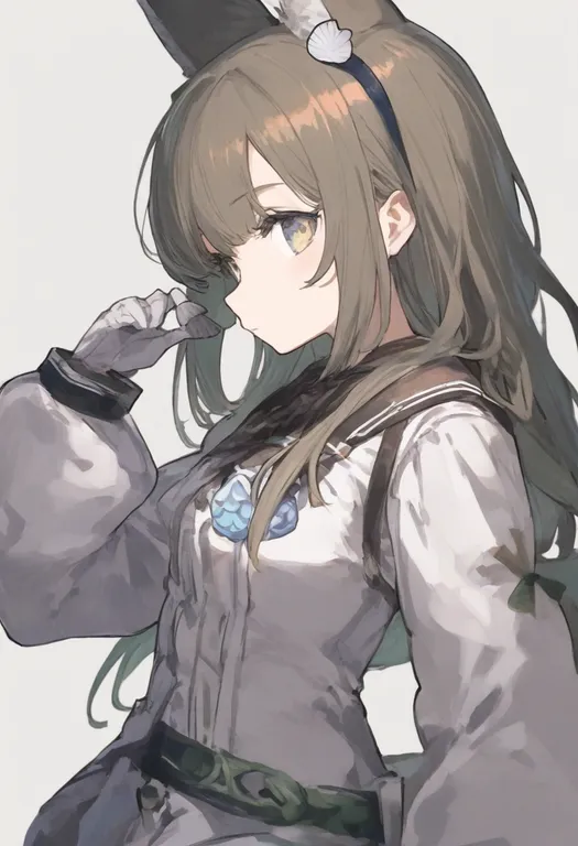 masterpiece, best quality, general, shell, 1girl, solo, simple background — by k3scat, made with ComfyUI