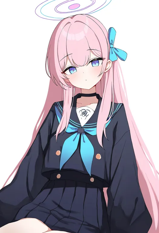 masterpiece, best quality, newest, absurdres, highres, safe, tea_party_(blue_archive), 1girl, solo, simple_background — by k3scat, made with ComfyUI