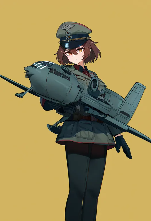 masterpiece, best quality, newest, absurdres, highres, safe, 1943_the_battle_of_midway, solo, simple_background — by k3scat, made with ComfyUI
