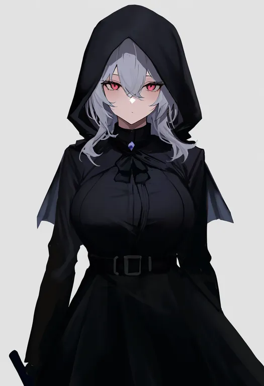 masterpiece, best quality, newest, absurdres, highres, safe, asymmetrical_dual_wielding, 1girl, solo, simple_background — by k3scat, made with ComfyUI
