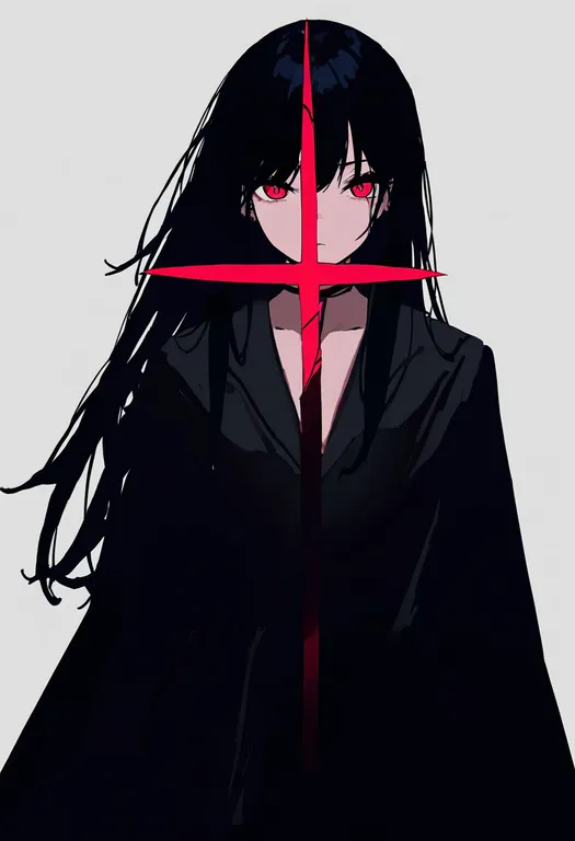 masterpiece, best quality, newest, absurdres, highres, safe, sword_of_hisou, 1girl, solo, simple_background — by k3scat, made with ComfyUI