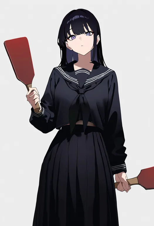 masterpiece, best quality, newest, absurdres, highres, safe, paddle, 1girl, solo, simple_background — by k3scat, made with ComfyUI
