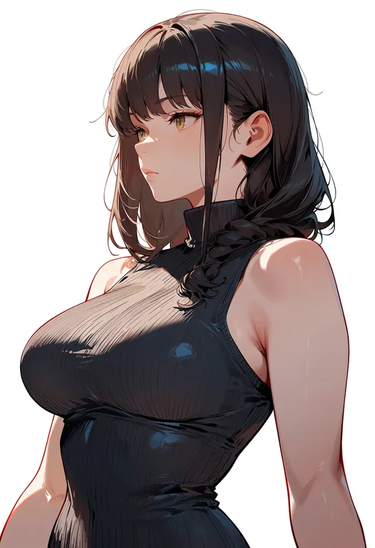 masterpiece, best quality, score_7, safe, eve (stellar blade), stellar blade, solo, upper body, simple background — by k3scat, made with ComfyUI