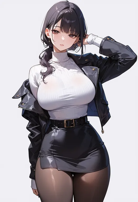 masterpiece, best quality, score_7, safe, gradient clothes, 1girl, solo, simple background — by k3scat, made with ComfyUI