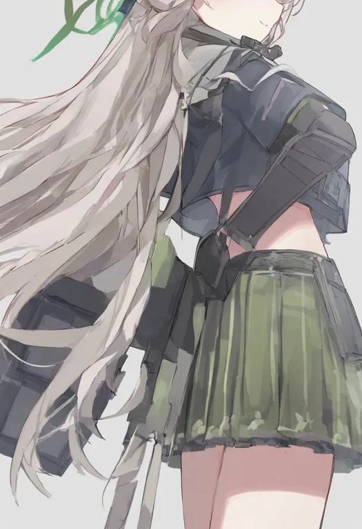 masterpiece, best quality, general, crop top overhang, 1girl, solo, simple background — by k3scat, made with ComfyUI